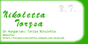 nikoletta torzsa business card